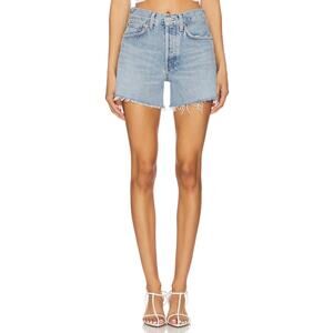 AGOLDE Parker Long Short Size 25 Replica Light Wash Denim Cutoff High Rise NWT
